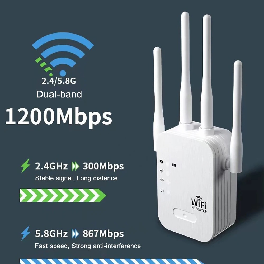 1200Mbps WiFi Repeater Wireles - Wifi Range Extender review and price