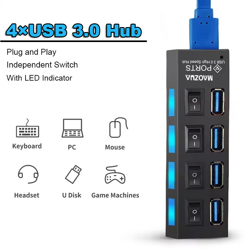 High Speed 4 Ports USB HUB 4×U - Multi Port Usb Hub review and price